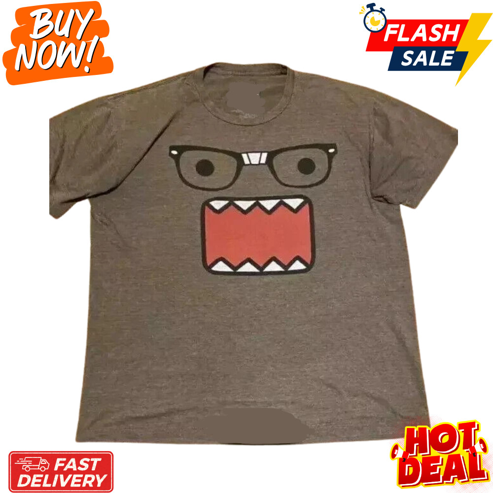 Vintage Domo Inspired T Shirt Fan Made Y2k Retro Unisex Street Wear Domo Kun
