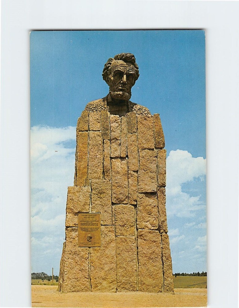 Postcard Lincoln Monument Sherman Hill Laramie Wyoming USA