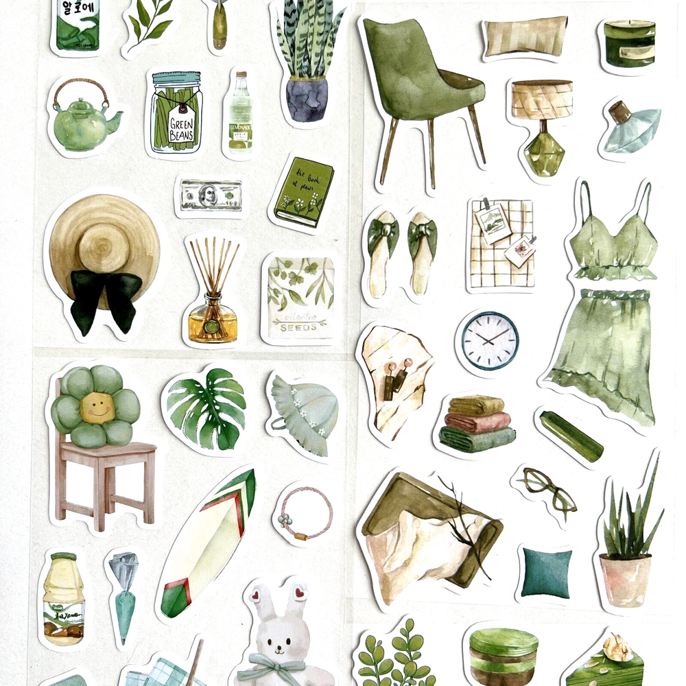 Eco-Friendly Vacation Themed Home Stickers for Planners Scrapbooks and Journaling Cards