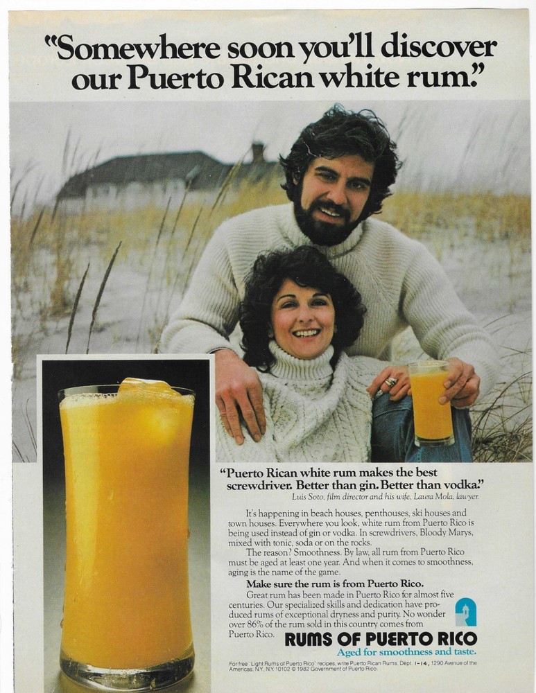 Rums Of Puerto Rico Original Print Ad