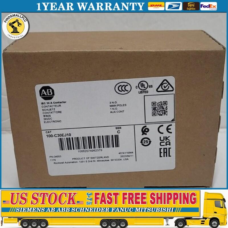 US Allen-Bradley 100-C30EJ10 Contactor, 24v DC Coil