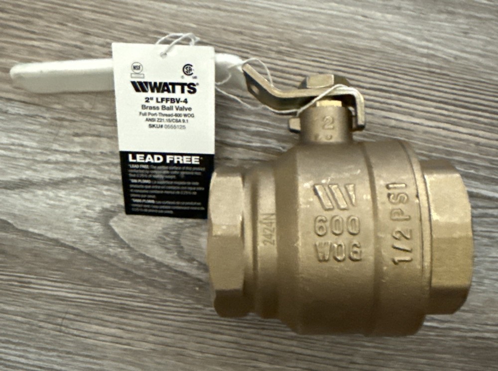 2 Inch Full Port Brass Ball Valve Lead Free 600WOG 150WSP LFFBV-4