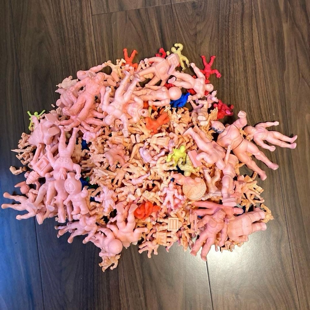 Kinnikuman Kinkeshi Figures Vintage To Reissue Set AS IS Rare Collectible Toy