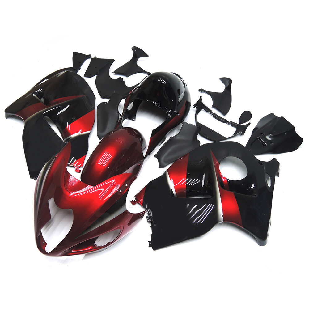 Black Red Fairing Kit For Suzuki GSX1300R Hayabusa 1997-07 Bodywork ABS Fairings