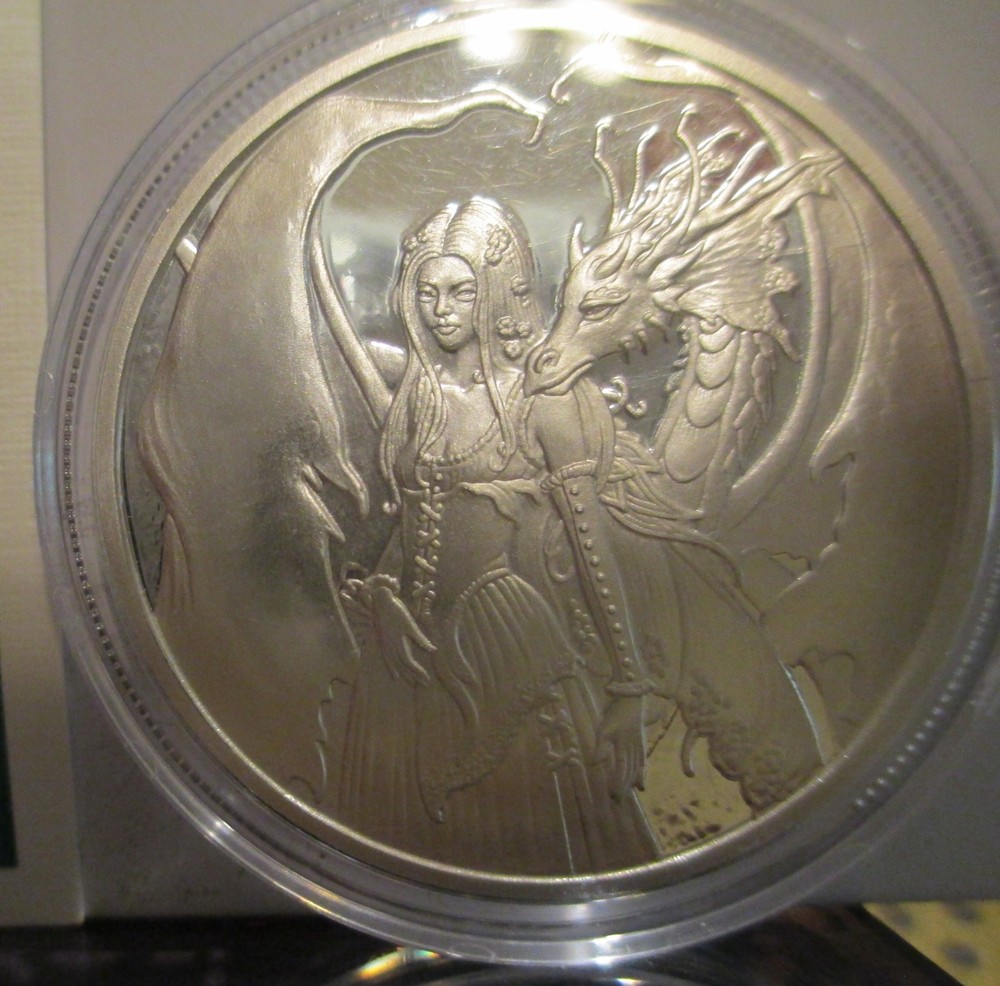 Amy 1 oz .999 silver Proof DRAGON SECRETS. Limited mintage of 3000-COA#0364