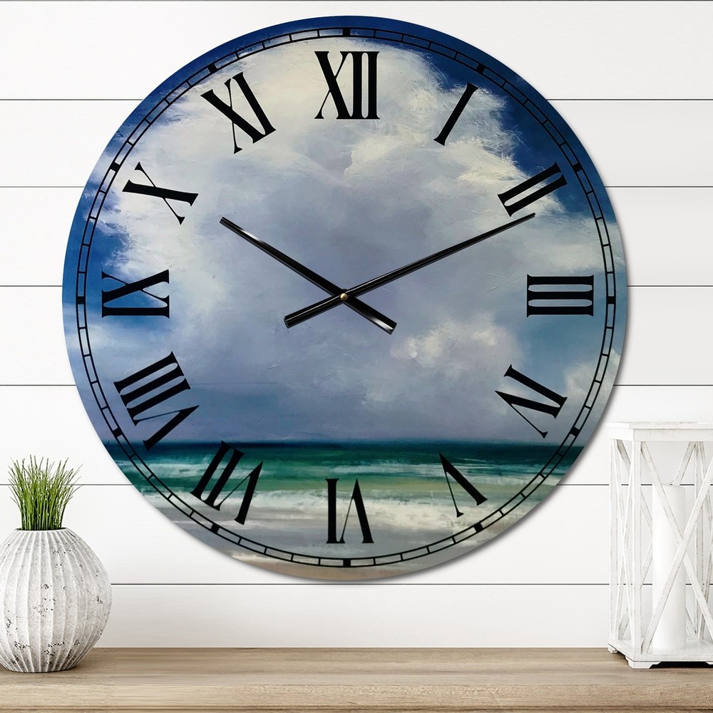 Porch & Den Beach Clouds II' Coastal Landscape Oversized