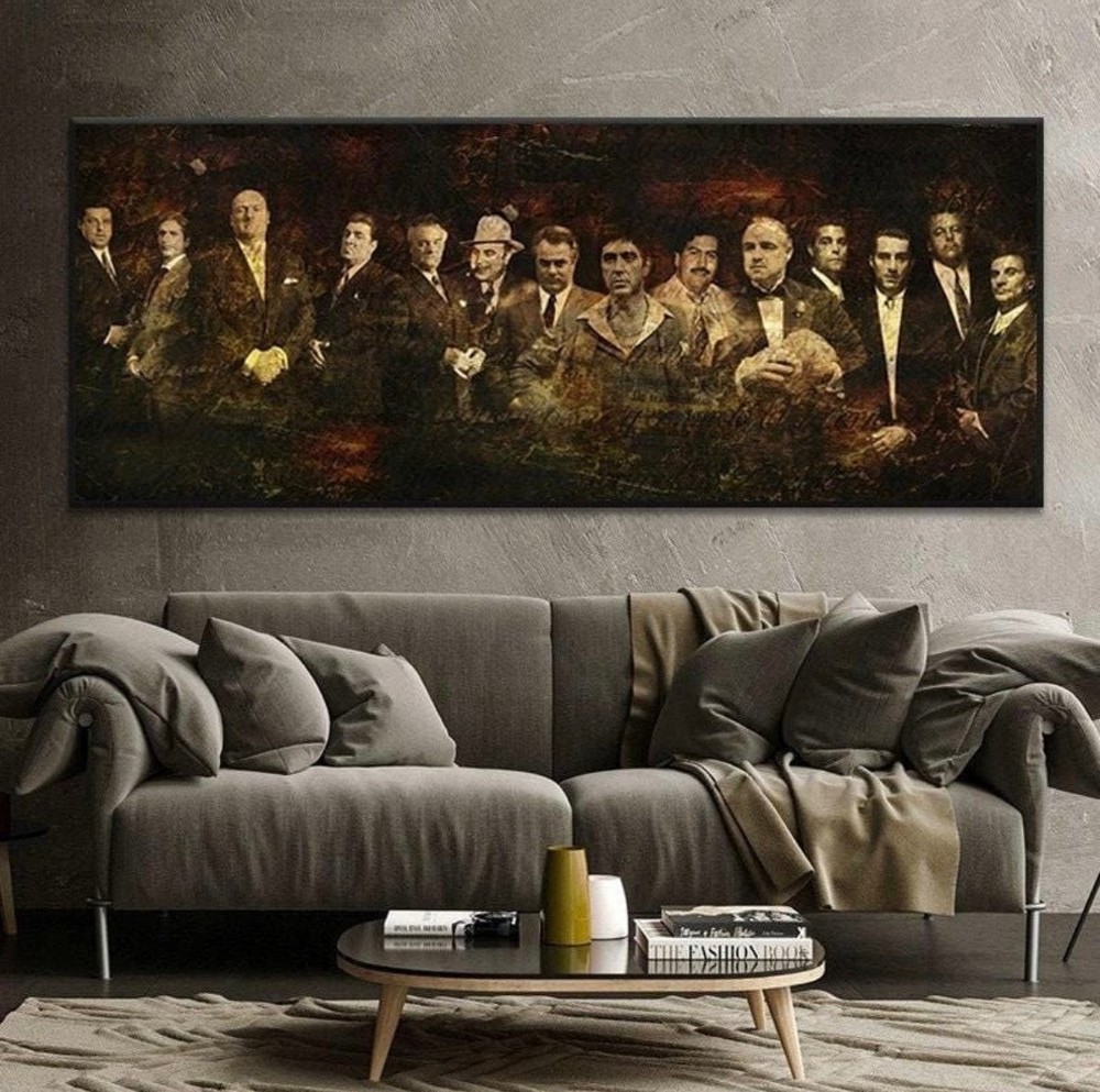 Gangster  Wall Art Canvas mob boss Gangster Painting Modern Wall Decor