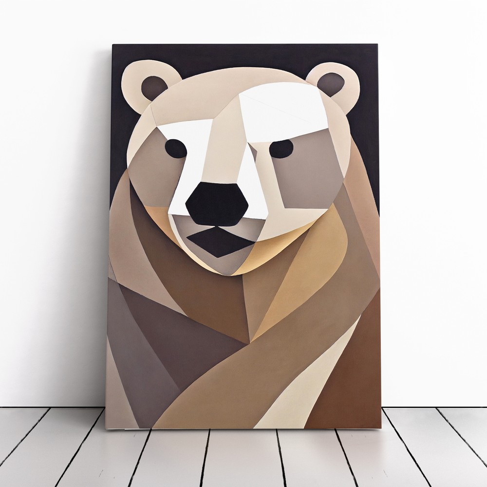 Polar Bear Contemporary Vol4 Framed Canvas Wall Art Home Decor