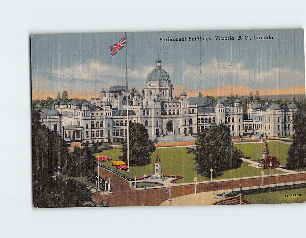 Postcard Parliament Buildings Victoria BC Canada