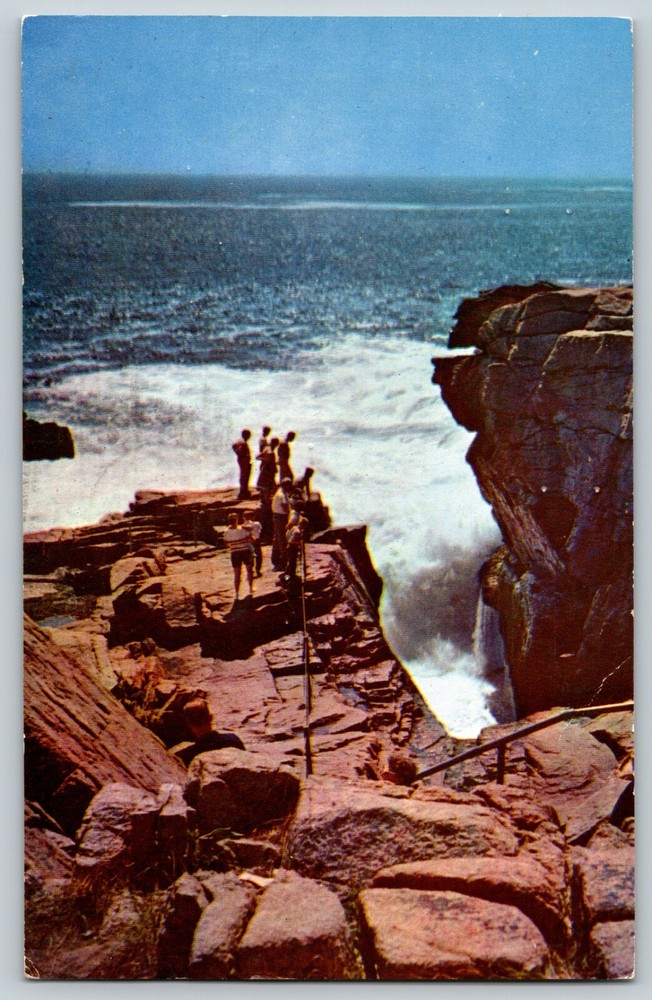 Postcard ME Thunder Hole Acadia National Park Bar Harbor, ME-image