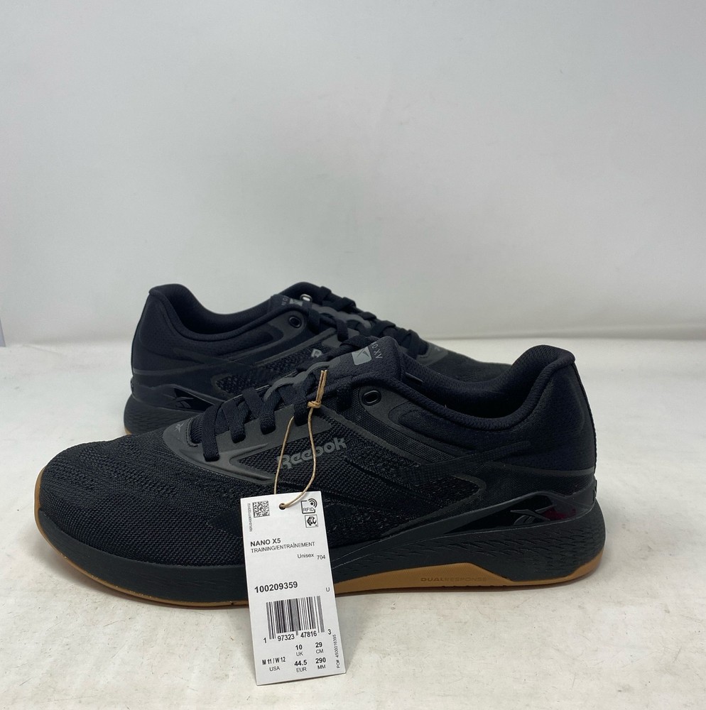 Reebok Nano X5 Black/Gum Men’s Cross-Training Shoes Size 11 M / 12 W