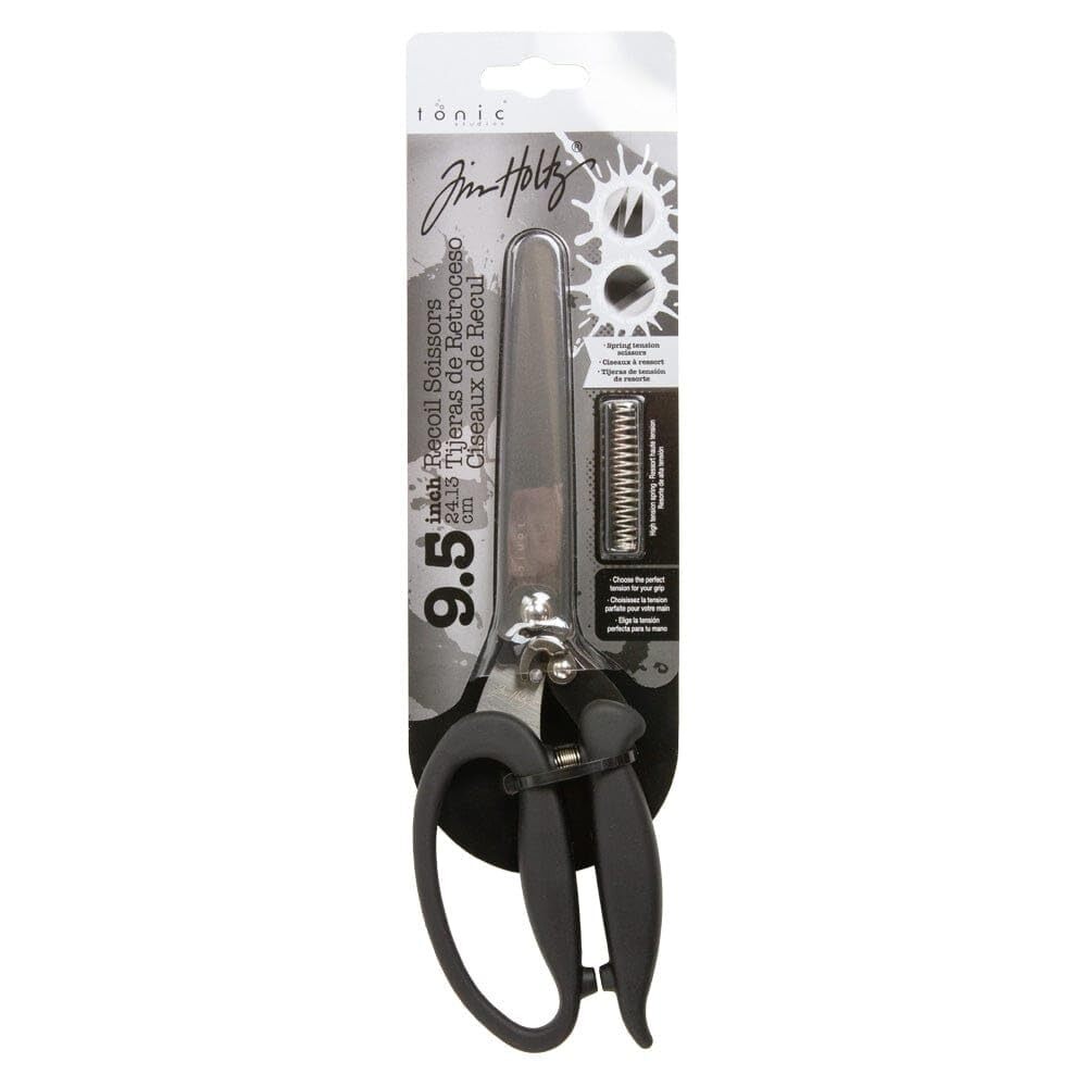 Tonic Studios Tim Holtz Recoil Scissors - Titanium Coated, Double-Beveled