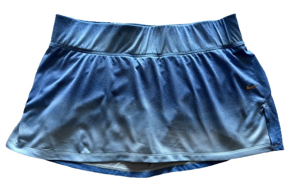 💙NIKE DRI-FIT Blue Ombré Athletic Tennis Skirt-Size L💙