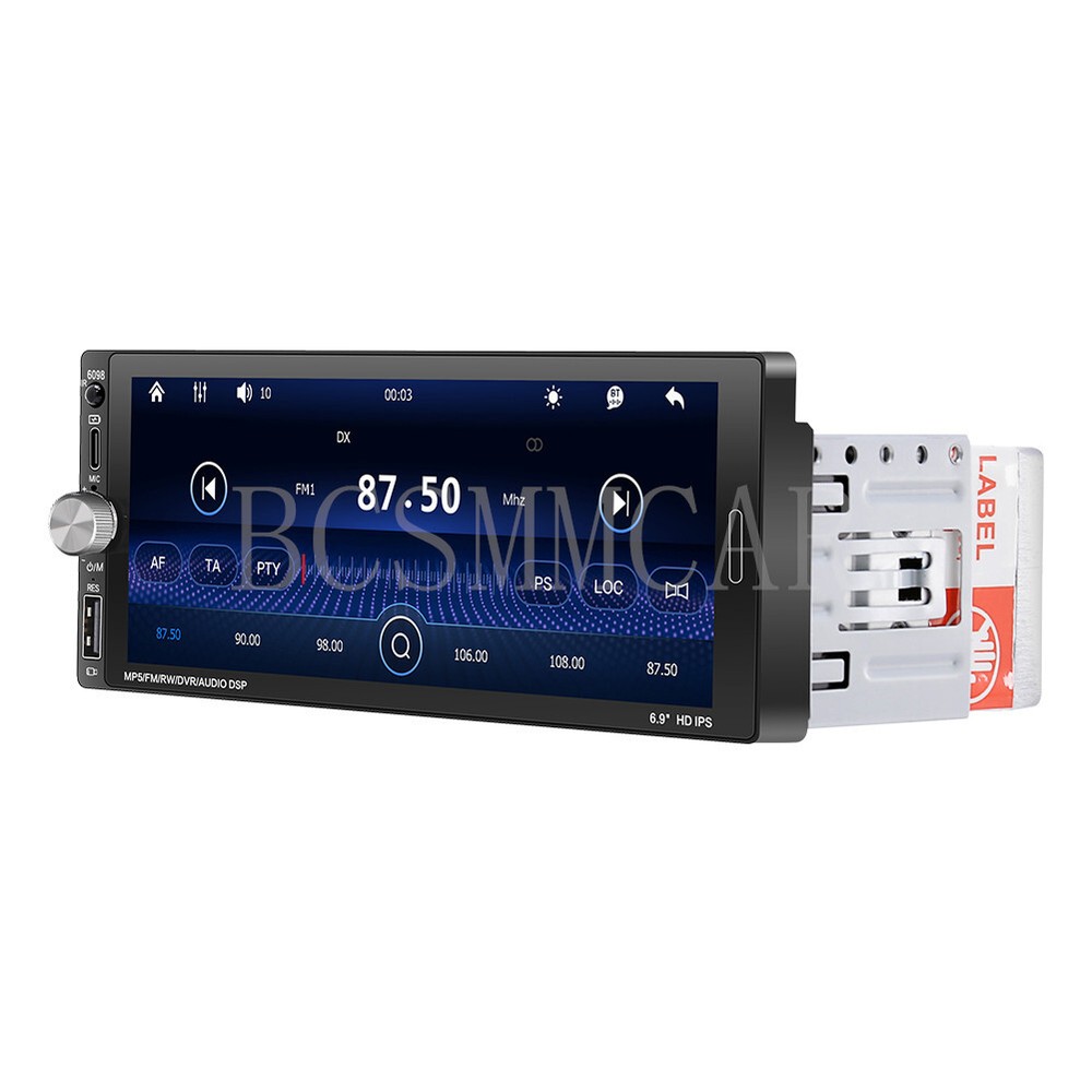 1DIN Car Stereo MP5 Player with Carplay, Touch Screen, BT, FM, USB, AUX