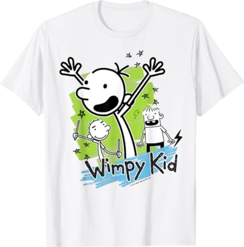 Diary of a Wimpy Kid Greg Heffley Cartoon Stick Characters T-Shirt