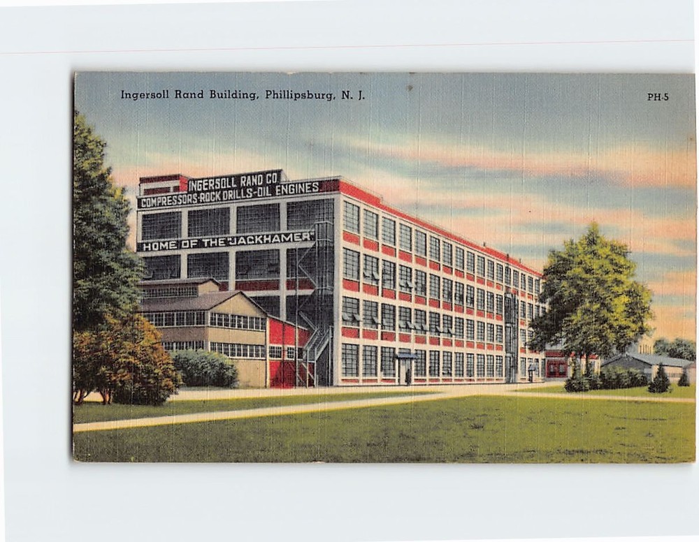 Postcard Ingersoll Rand Building Phillipsburg New Jersey USA