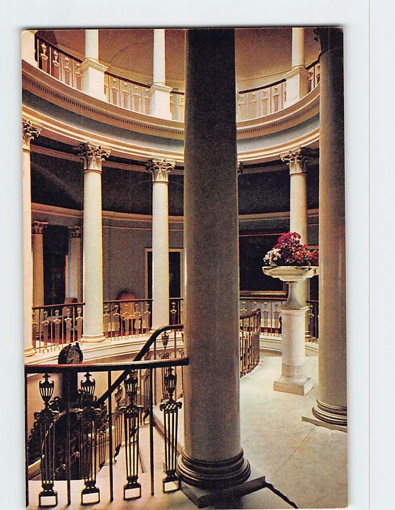 Postcard Oval Staircase Culzean Castle Ayrshire Scotland