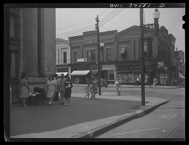 Photo:Oswego New York 1943 Bridge and First St Main Shopping Center