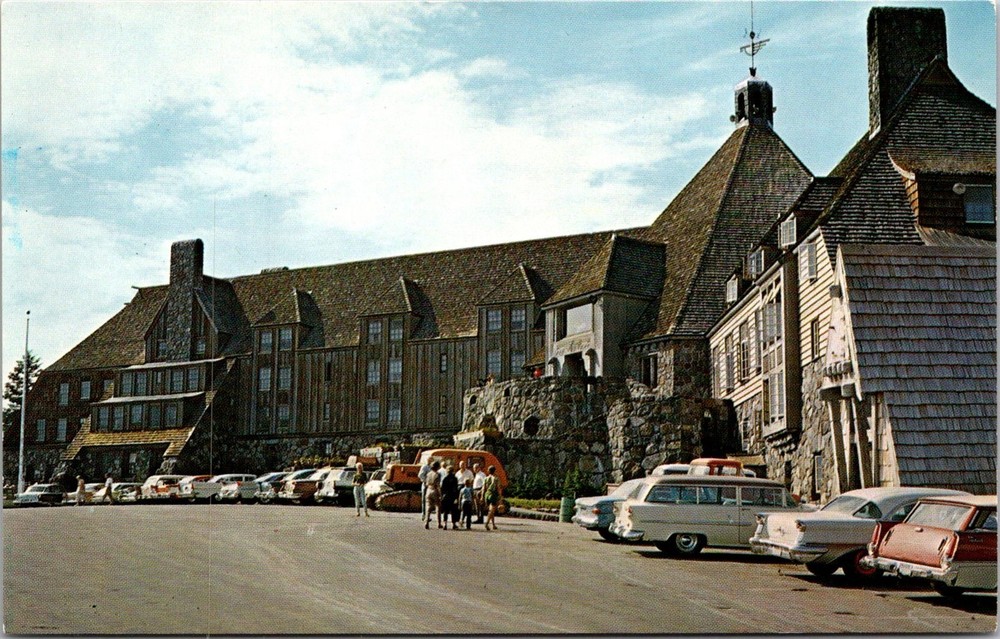 Timberline Lodge Mount Hood Oregon Vintage Postcard