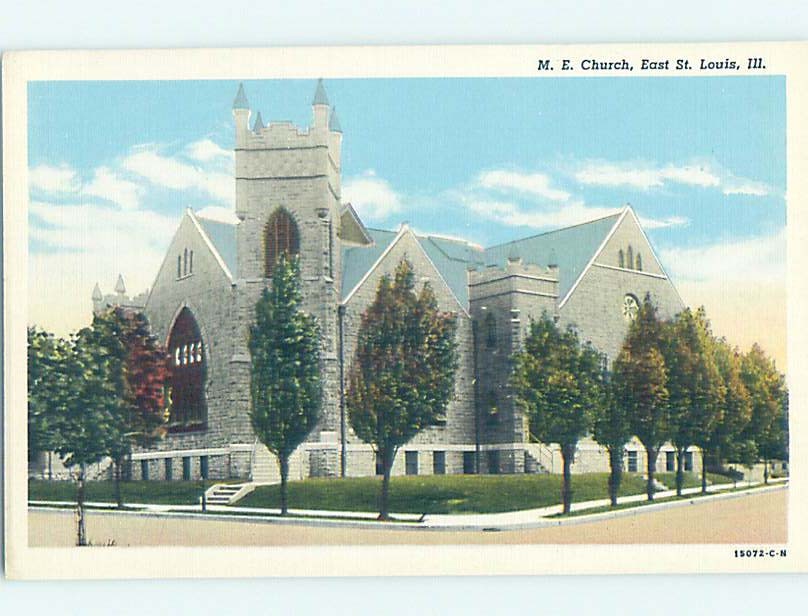 Linen CHURCH SCENE East St. Louis Illinois IL m/09 AD1120