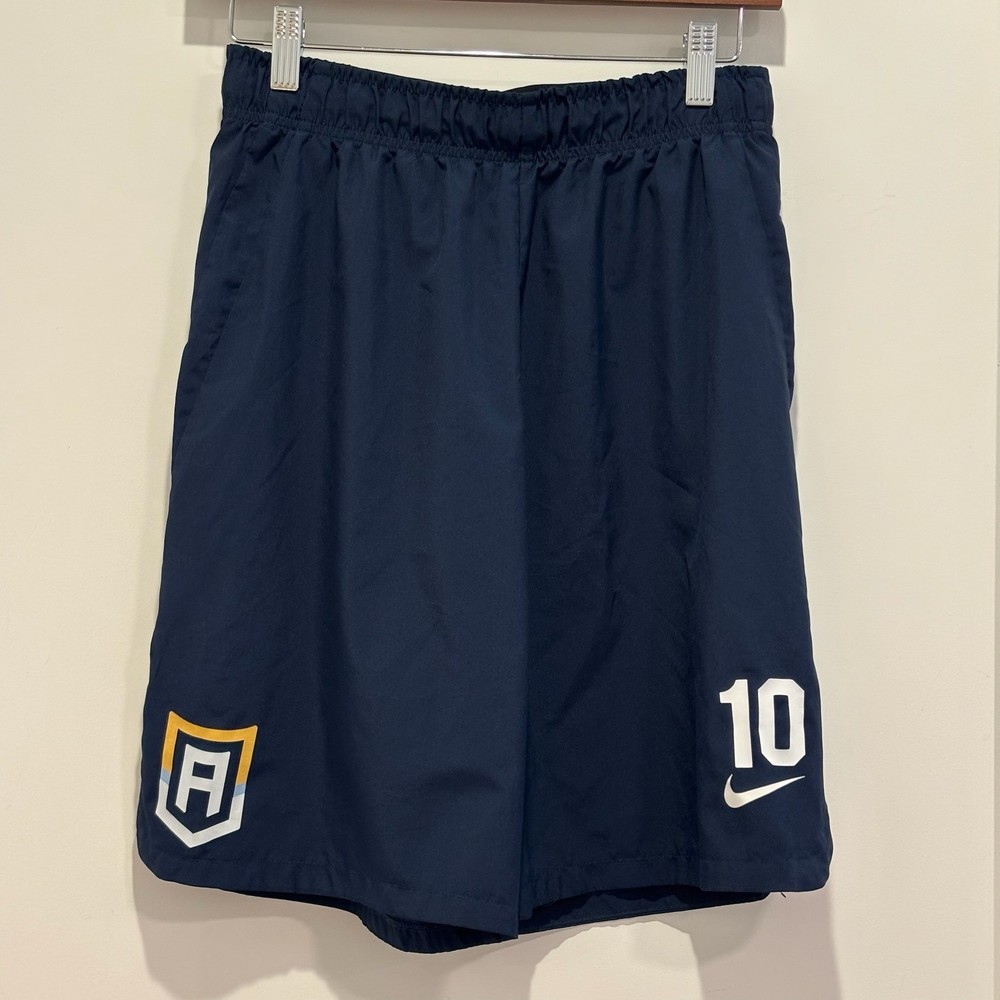 Nike Dri-FIT Navy Blue Athletic Soccer Shorts Mens Small Number 10 Training
