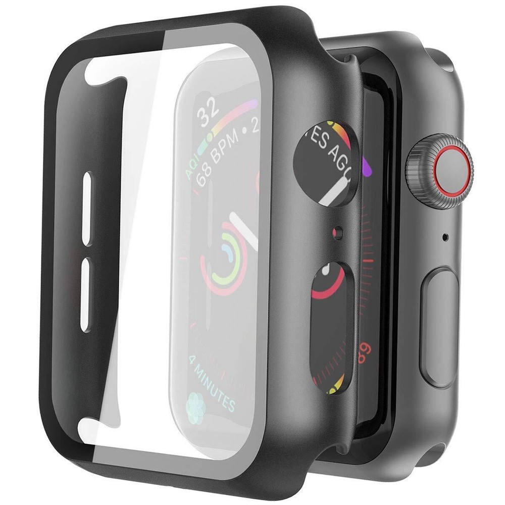 Misxi 2 Pack Hard PC Case with Tempered Glass Screen Protector Compatible with A