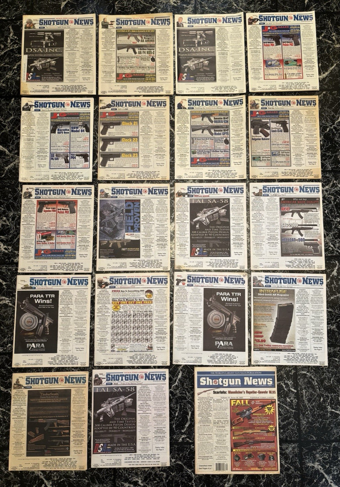 Lot of 19 Vintage Shotgun News Magazines Assorted Issues from 2010