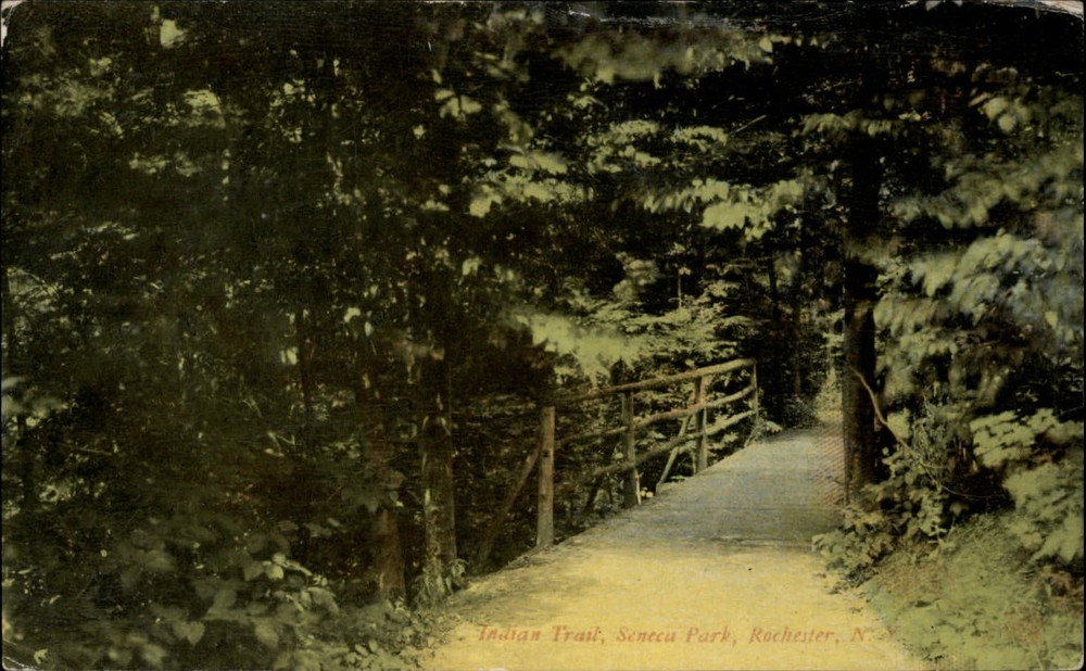 Indian Trail Seneca Park Rochester New York ~ c1910 vintage postcard