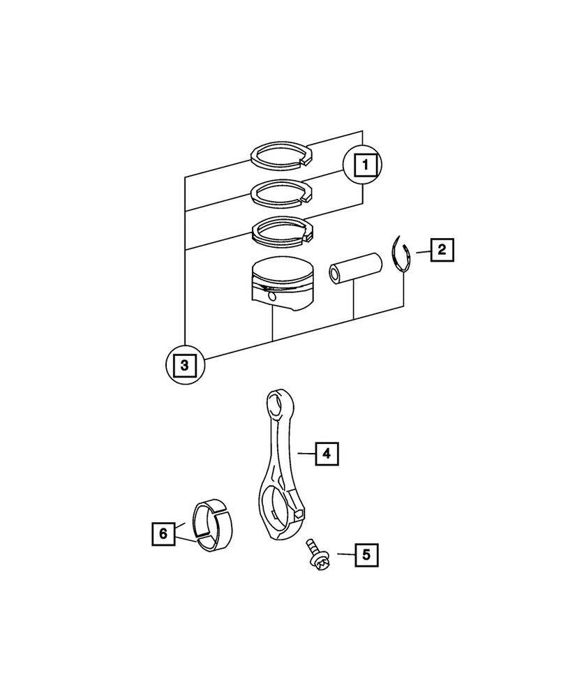 Mopar 68013996AB Engine Piston Kit OEM Replacement