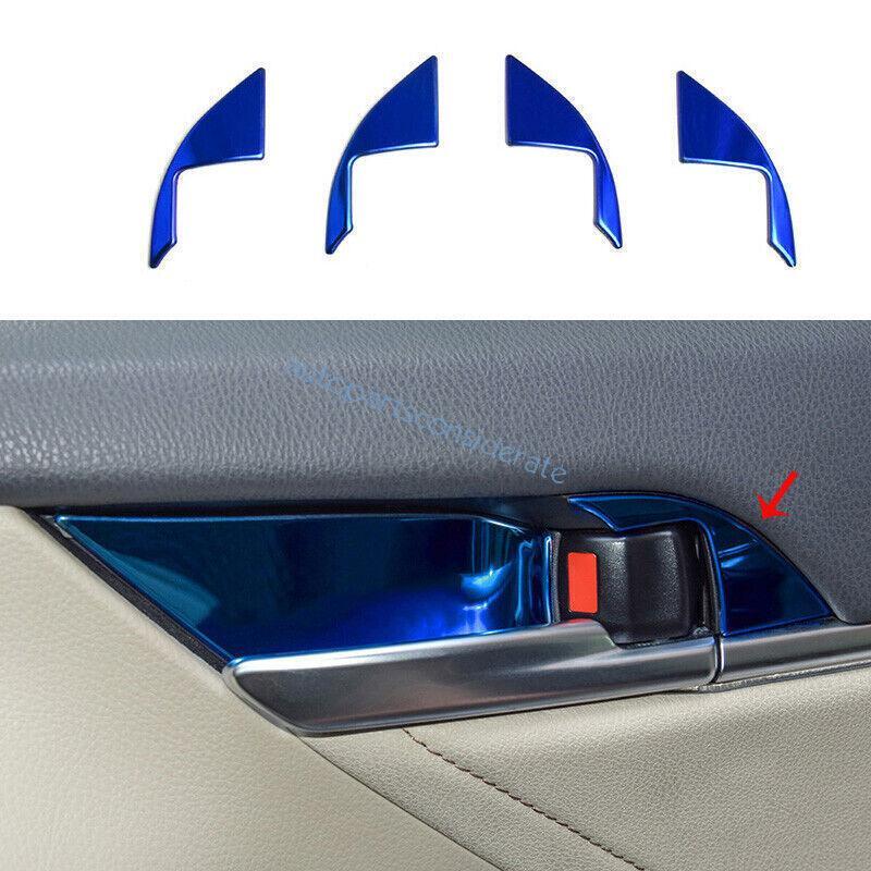 For Toyota Camry 2018-2023 2024 Blue Titanium Interior Door Bowl Triangle Cover