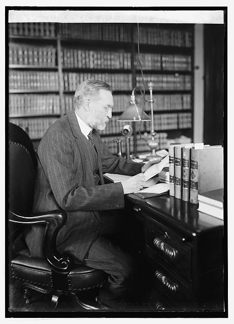 Photo:Justice George Sutherland Supreme Court Office 1920s Reading Papers