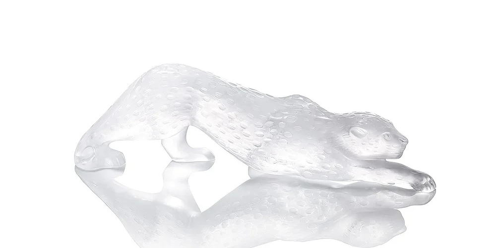 Lalique Crystal Zeila Panther Large Sculpture Clear Crystal 33cm Ref 1165200