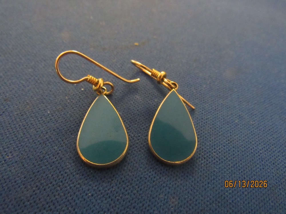 Vintage Beautiful Laurel Burch Pierced Wire Earrings 