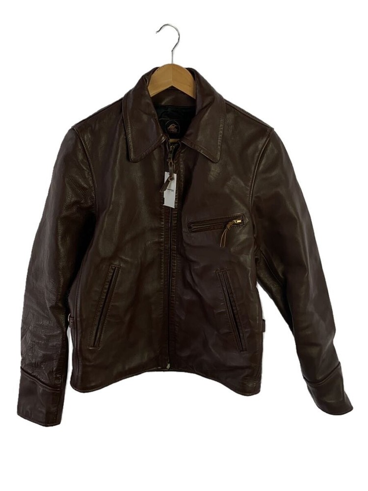 Lost Worlds Horsehide/Made In Usa/Leather Jacket Blouson/34/Cowhide/Brw/Plain 11