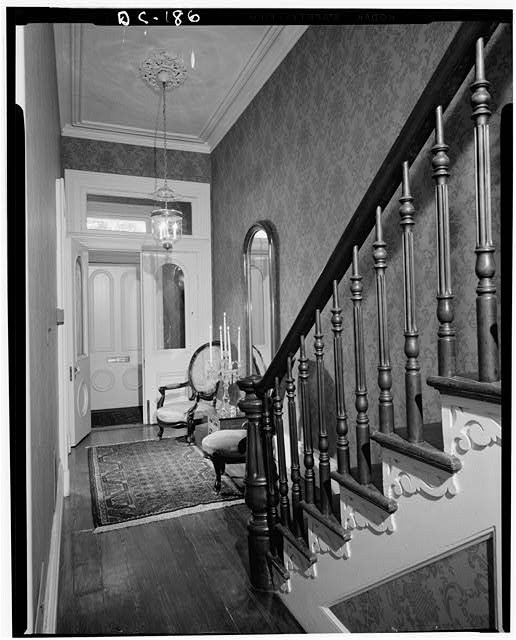 Photo:Washington DC Wheatley Town House Stair Hall Interior 1968 HABS
