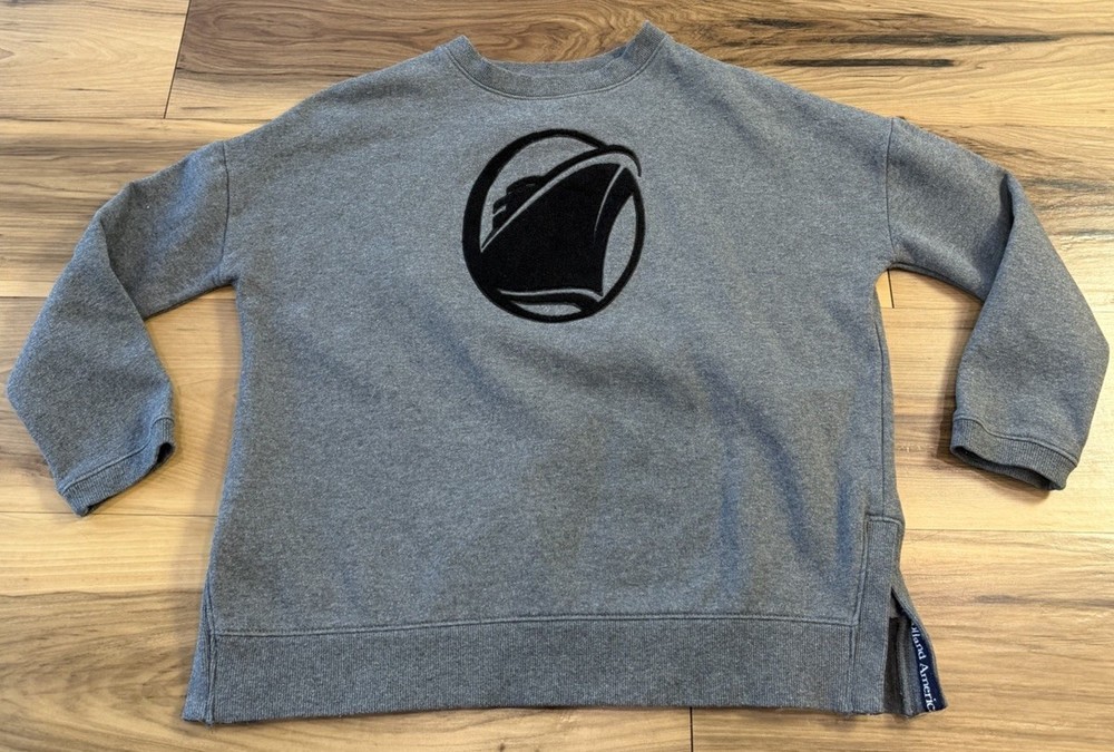 Holland America Line Gray Fleece Crewneck Sweatshirt Embroidered Logo Size S