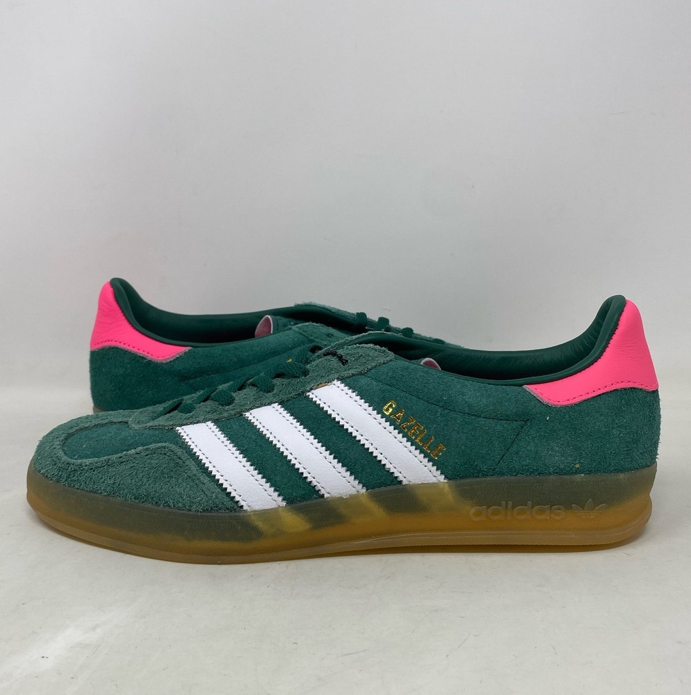 adidas Gazelle Indoor Women’s Collegiate Green/Cloud White/Lucid Pink Size 9