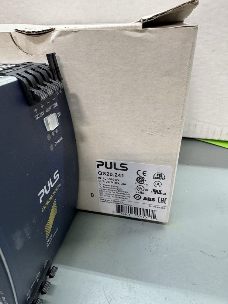 PULS Dimension QS20.241 DIN Rail Power Supply | 24V 20A 480W | AC 100-240V In
