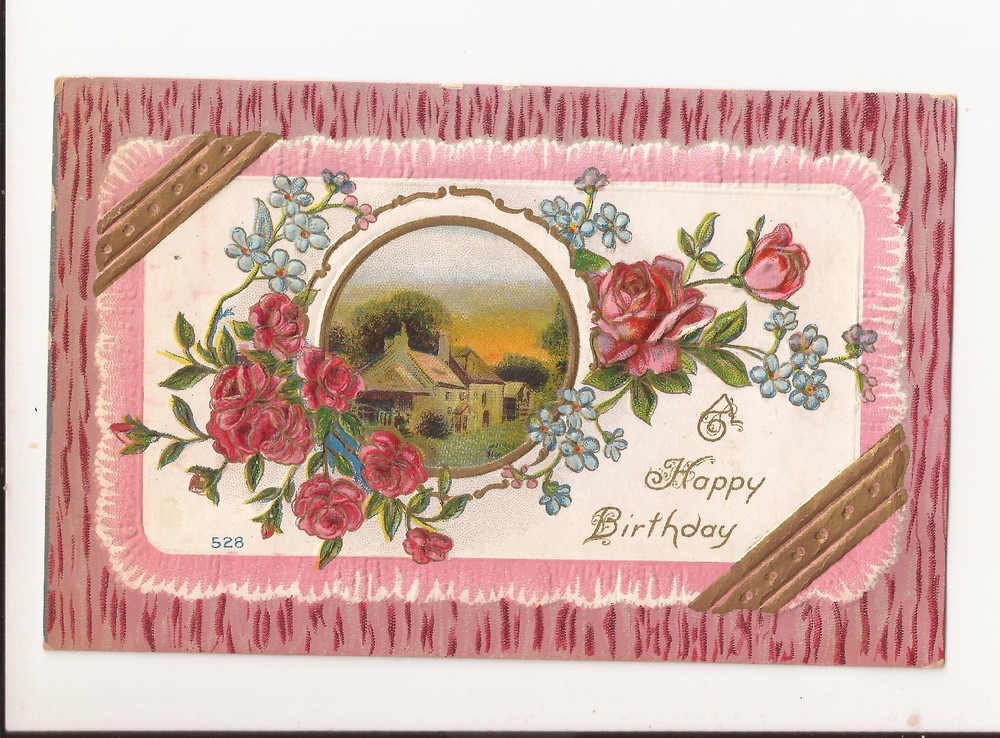 Antique Embossed Postcard Happy Birthday Early 1900's Vintage/Antique Postcard
