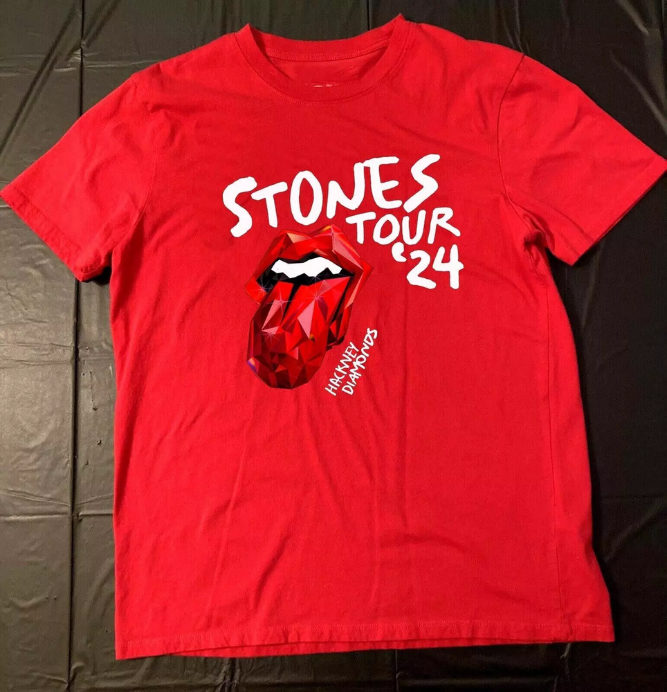 The Rolling Stones Tour 2024 Hackney Diamonds Unisex tee Shirt RED S-5XL