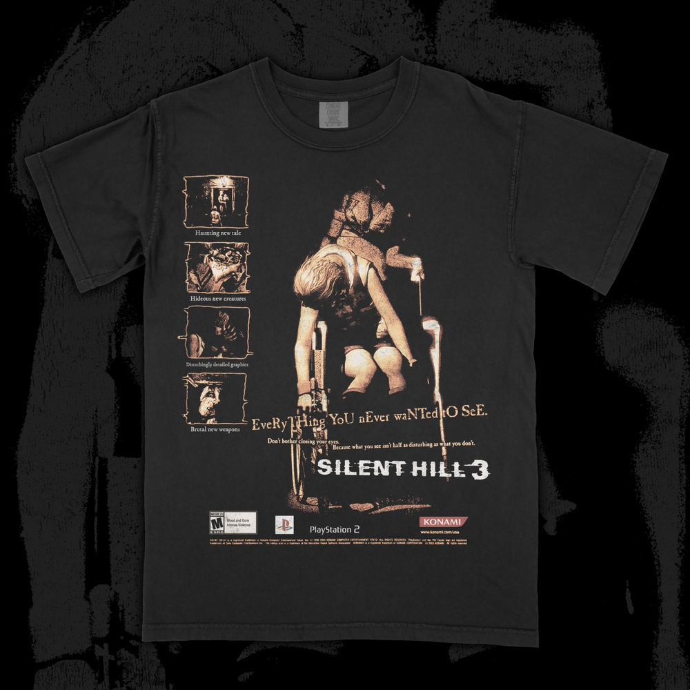 Silent Hill 3 Poster Design T-Shirt Survival Horror Game Tee S-5XL