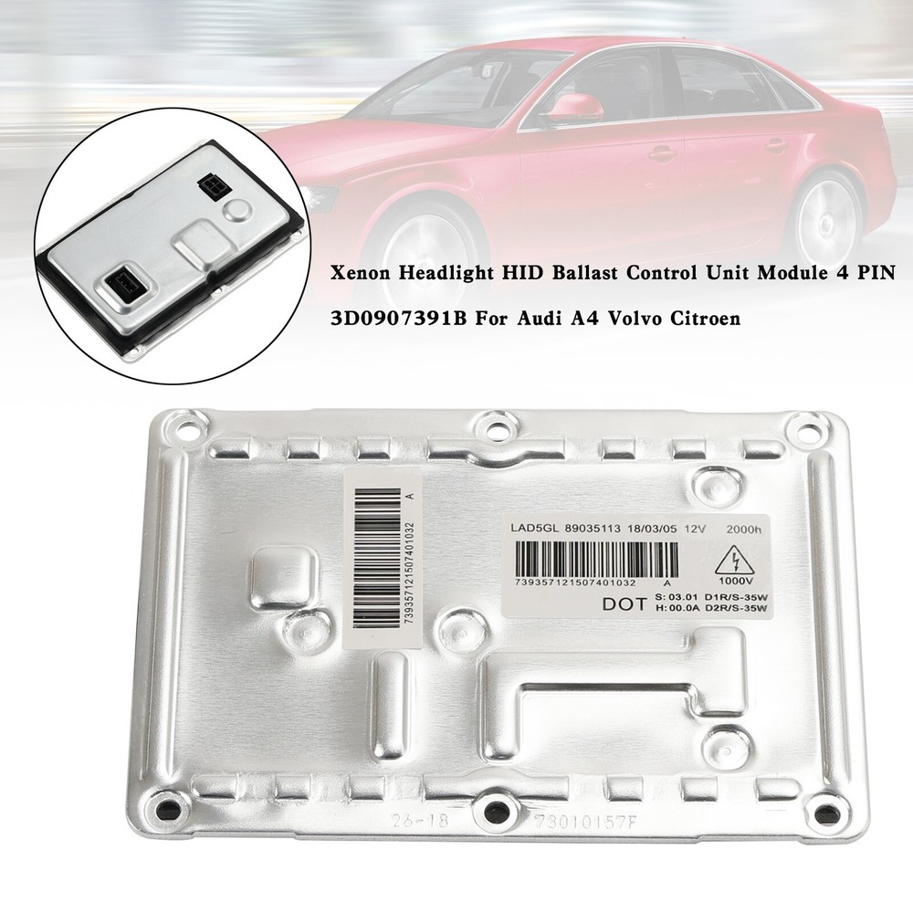 HID Ballast Control Unit Module 4 PIN 3D0907391B for Audi A4 & Volvo