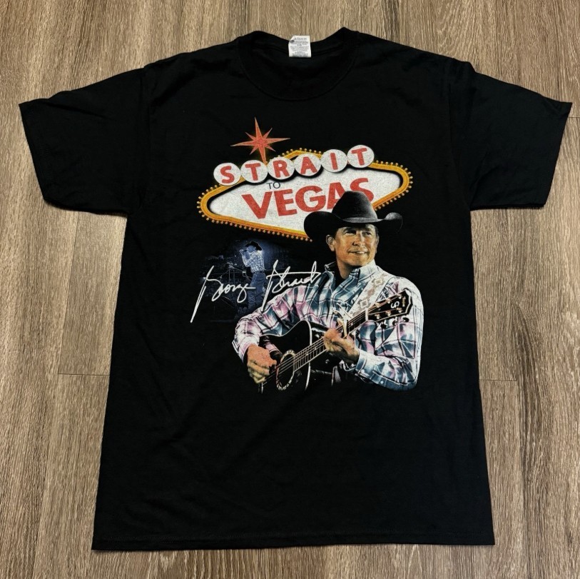 George Strait Strait To Vegas Tour Graphic T Shirt Concert Tee