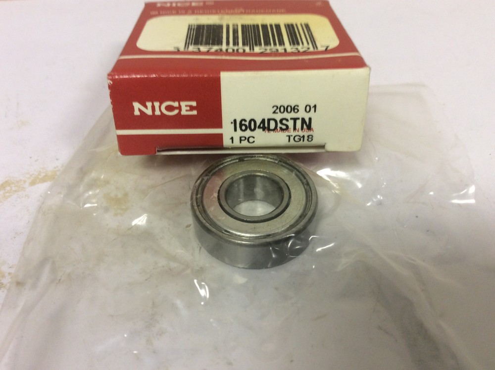 New Nice 1604DSTN TG18 Deep Groove Ball Bearing, .375