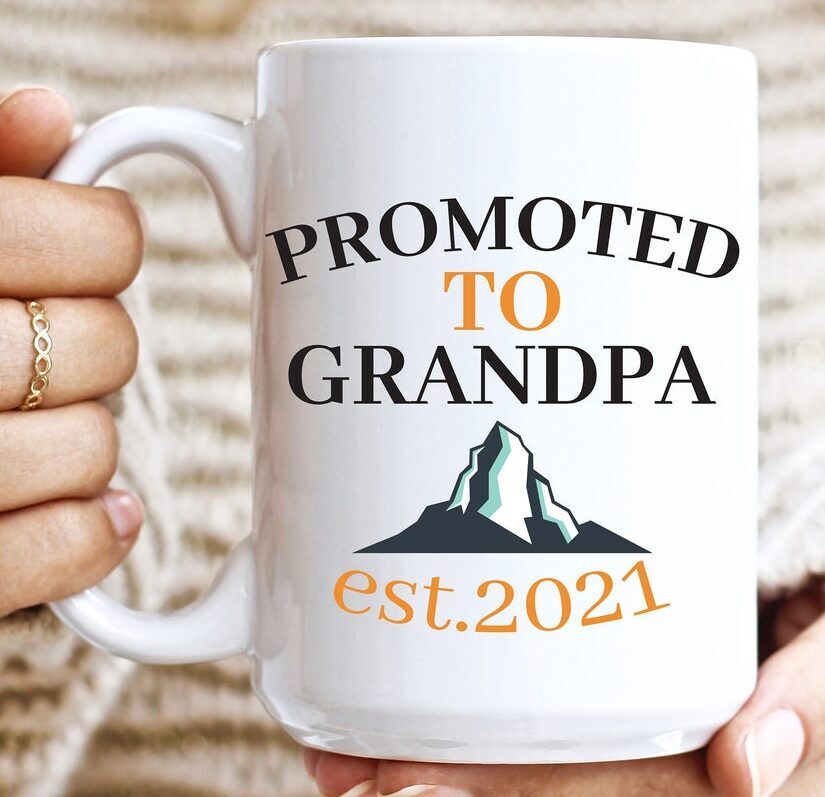 Baby Reveal To Grandpa Pregnancy Announcement Grandpa Mug New Grandpa Gift First