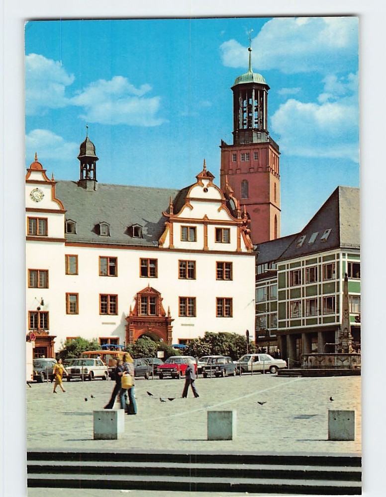 Postcard Altes Rathaus und Stadtkirche Darmstadt Germany