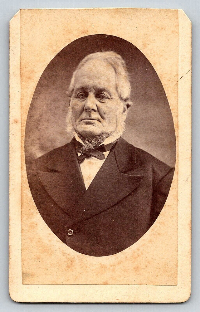 Angola Indiana USA Portrait Of Elderly Man In Suit Antique Vintage CDV Photo