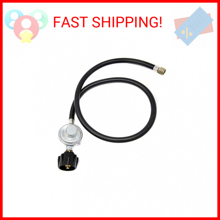 Gas One 2106 3 ft Regulator Fire Pit Grill Heater Propane Hose, 3 feet