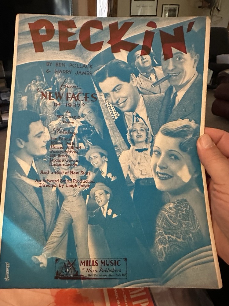 M Stage Musical sheet music NEW FACES OF 1937 ‘Peckin’ Milton Berle Pic