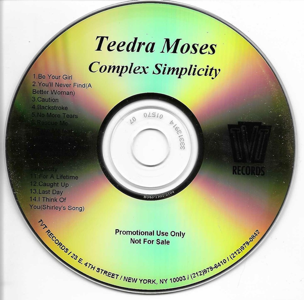 TEEDRA MOSES w/ RAPHAEL SAADIQ Complex GOLD COLOR ADVNCE TST PRESS PROMO DJ CD